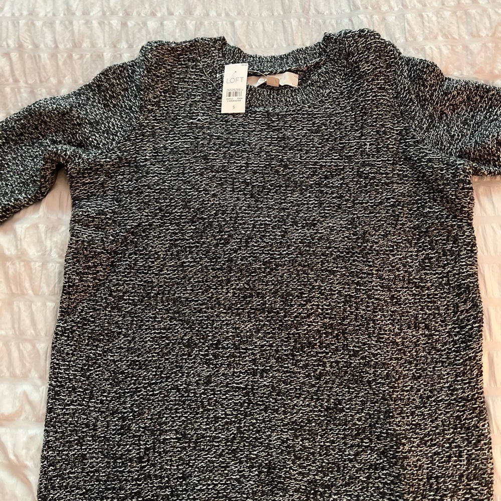 Super soft black, gray and cream sweater